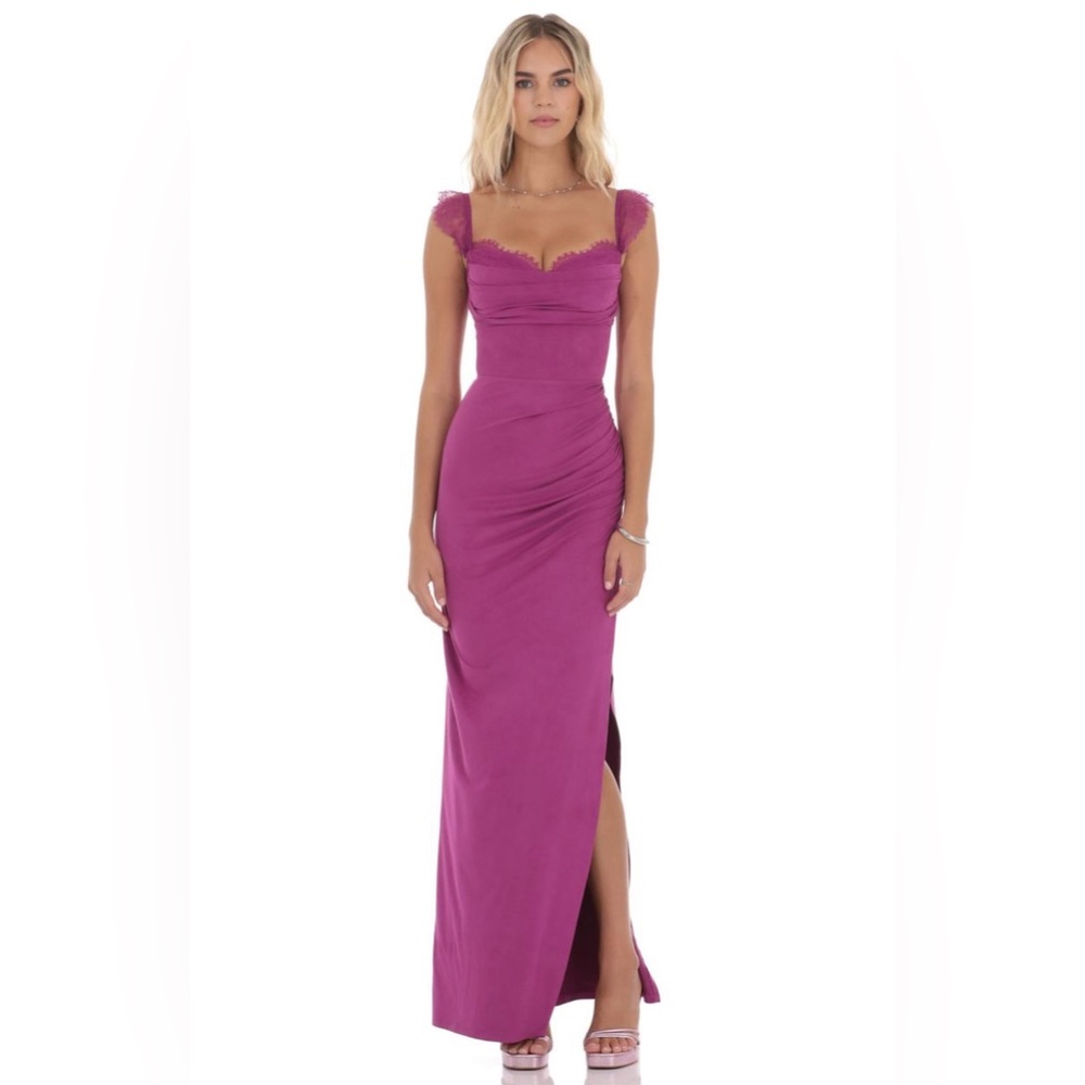 Lucy in the Sky Fuchsia Maxi Dress
